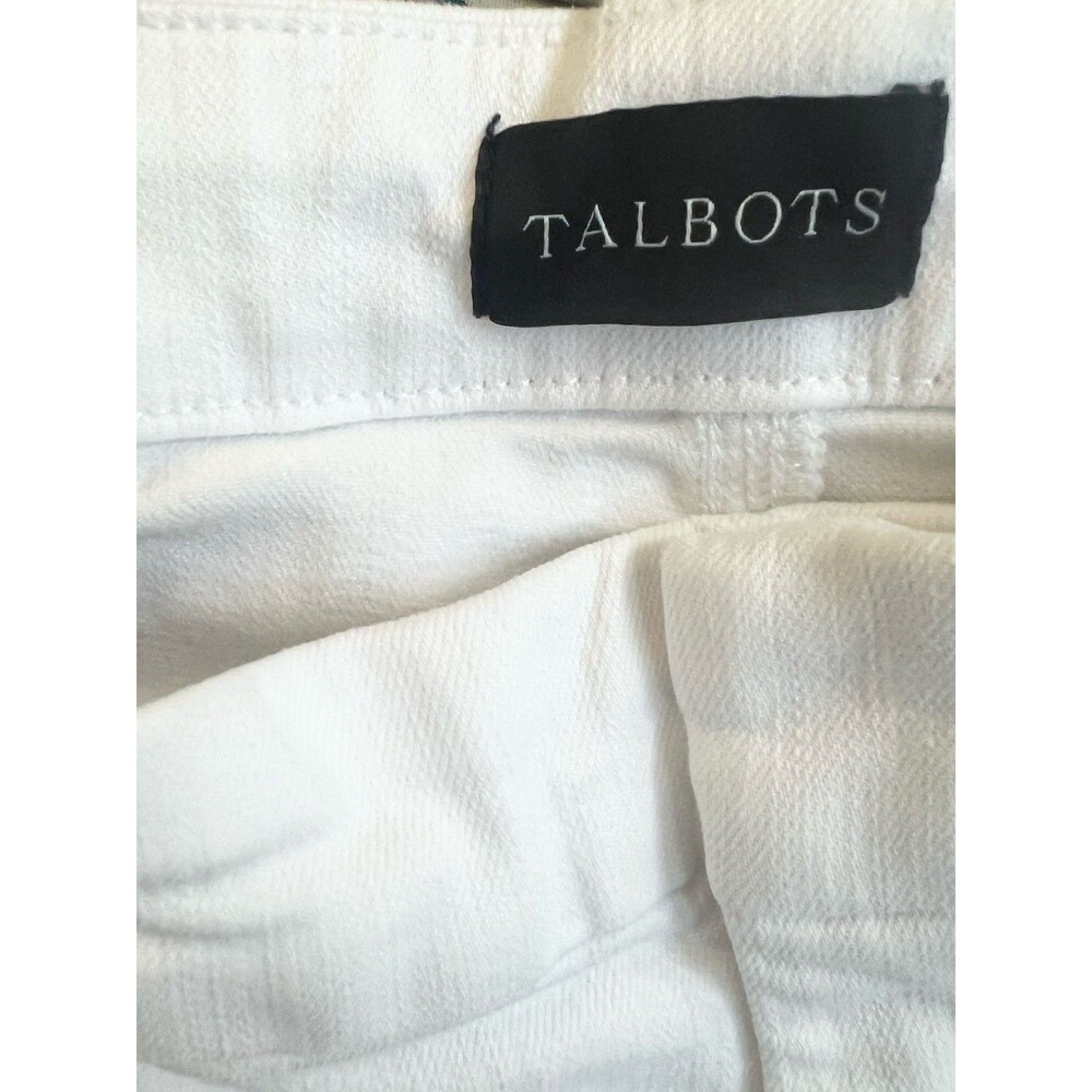 Talbots Women's Wide Leg Jeans White Size 14 Flat Front 14P Petite - Picture 6 of 8